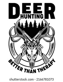 Vectorgrafik-T-Shirt-Design für Hirschjagd