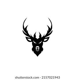 The deer icon is black, on a white background.