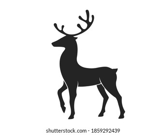 deer icon. christmas and new year design element. isolated vector image of animal