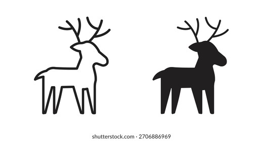 Colección del icono del ciervo. iconos simples modernos para el Web