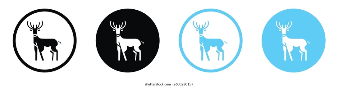 Deer icon collection. vector illustration set