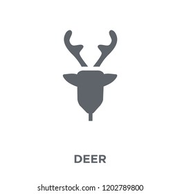 Deer icon. Deer design concept from Christmas collection. Simple element vector illustration on white background.