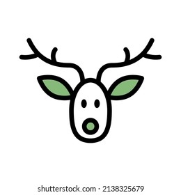 deer icon design, editable stroke. best used for web, banner, flayer or application. vector illustration EPS 10 File Format