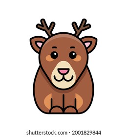 Deer icon. Icon design. Template elements