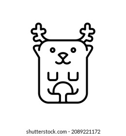 Deer icon. Icon design. Template elements. Flat style