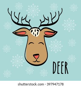 Deer icon design, vector illustration