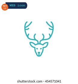  Deer icon Flat .