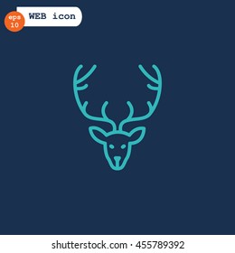  Deer icon Flat .