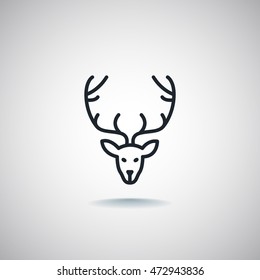  Deer icon Flat .