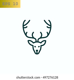  Deer icon Flat .