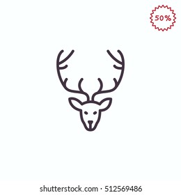  Deer icon Flat .