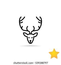  Deer icon Flat .