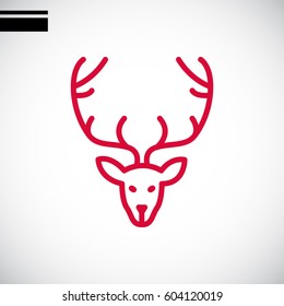  Deer icon Flat .