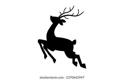 Deer icon flat style vector illustration.