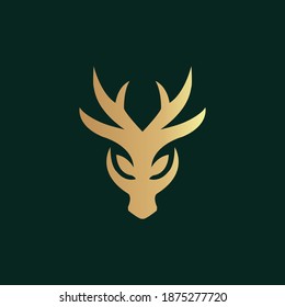 Deer icon with gold color make it elegant