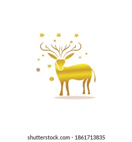 Deer icon illustration christmas symbol design vector