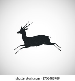 Deer icon. Illustration of vector concept for design. isolated in a white background