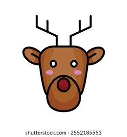 Deer icon image, can used as flaticon logo ilustration, vector ilustration, material for avatars, applications, web design, and others.