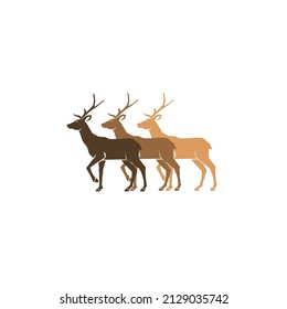 deer icon isolated on white