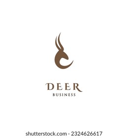 Deer Icon Logo Design Template