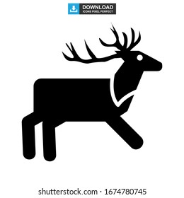 deer icon or logo isolated sign symbol vector illustration - high quality black style vector icons
