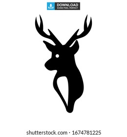 deer icon or logo isolated sign symbol vector illustration - high quality black style vector icons
