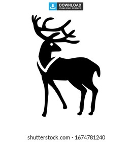 deer icon or logo isolated sign symbol vector illustration - high quality black style vector icons
