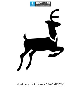deer icon or logo isolated sign symbol vector illustration - high quality black style vector icons
