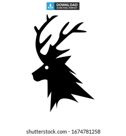 deer icon or logo isolated sign symbol vector illustration - high quality black style vector icons
