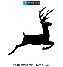 deer icon or logo isolated sign symbol vector illustration - high quality black style vector icons
