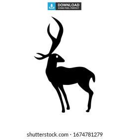 deer icon or logo isolated sign symbol vector illustration - high quality black style vector icons
