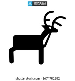 deer icon or logo isolated sign symbol vector illustration - high quality black style vector icons
