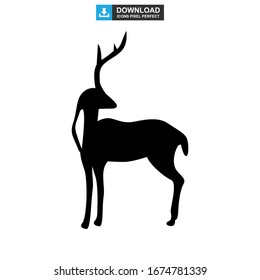 deer icon or logo isolated sign symbol vector illustration - high quality black style vector icons
