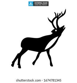 deer icon or logo isolated sign symbol vector illustration - high quality black style vector icons
