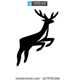 deer icon or logo isolated sign symbol vector illustration - high quality black style vector icons
