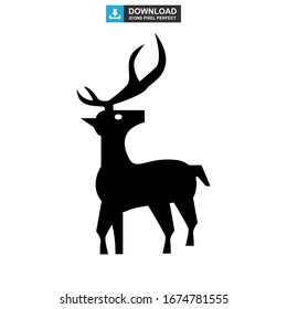 deer icon or logo isolated sign symbol vector illustration - high quality black style vector icons
