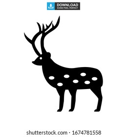 deer icon or logo isolated sign symbol vector illustration - high quality black style vector icons
