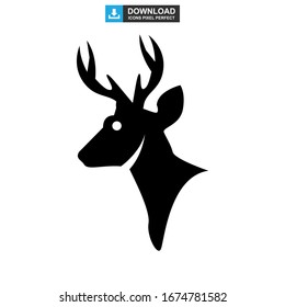 deer icon or logo isolated sign symbol vector illustration - high quality black style vector icons
