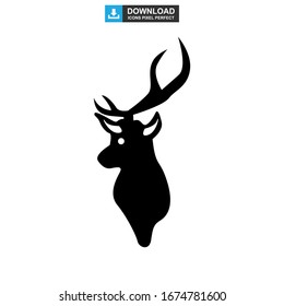 deer icon or logo isolated sign symbol vector illustration - high quality black style vector icons

