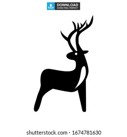 deer icon or logo isolated sign symbol vector illustration - high quality black style vector icons
