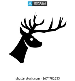 deer icon or logo isolated sign symbol vector illustration - high quality black style vector icons
