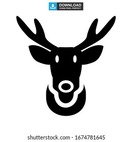 deer icon or logo isolated sign symbol vector illustration - high quality black style vector icons
