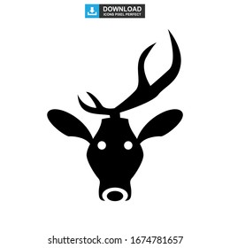 deer icon or logo isolated sign symbol vector illustration - high quality black style vector icons
