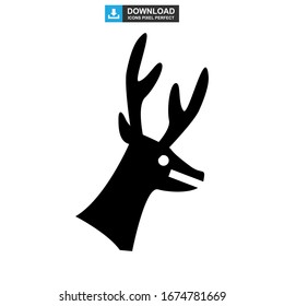 deer icon or logo isolated sign symbol vector illustration - high quality black style vector icons
