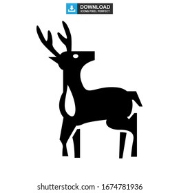 deer icon or logo isolated sign symbol vector illustration - high quality black style vector icons
