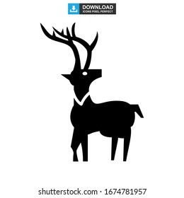 deer icon or logo isolated sign symbol vector illustration - high quality black style vector icons
