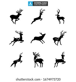 deer icon or logo isolated sign symbol vector illustration - Collection of high quality black style vector icons
