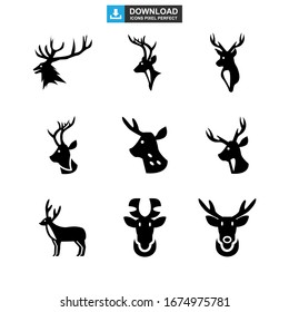 deer icon or logo isolated sign symbol vector illustration - Collection of high quality black style vector icons
