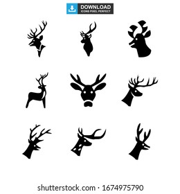 deer icon or logo isolated sign symbol vector illustration - Collection of high quality black style vector icons
