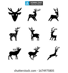 deer icon or logo isolated sign symbol vector illustration - Collection of high quality black style vector icons
